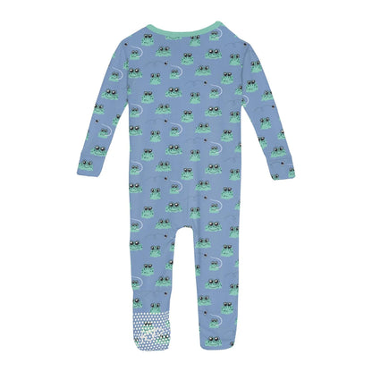 Kickee Dream Blue Bespeckled Frogs Convertible Sleeper