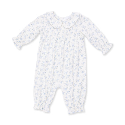 Angel Dear Rose Briar Smocked Long Sleeve Romper