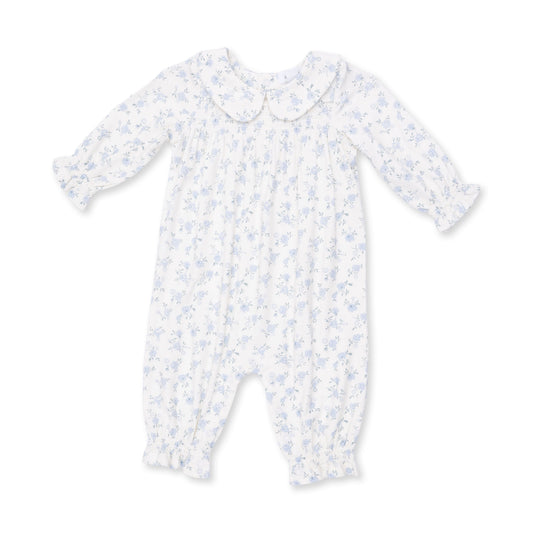 Angel Dear Rose Briar Smocked Long Sleeve Romper