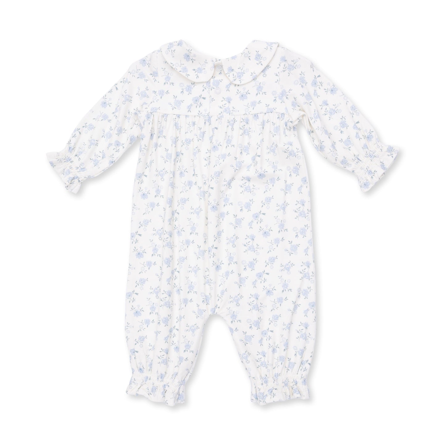 Angel Dear Rose Briar Smocked Long Sleeve Romper