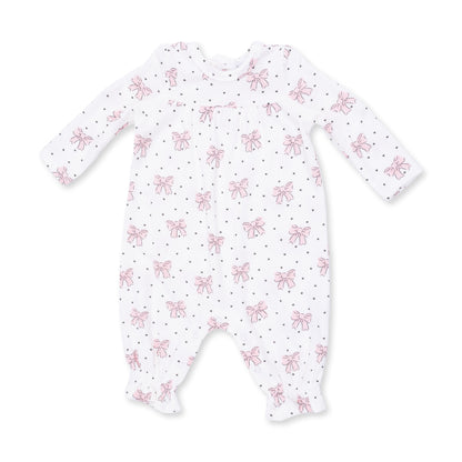Angel Dear Bows and Hearts Cuffed Sleeve Romper