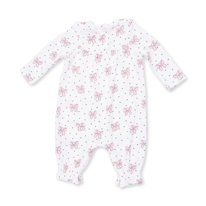 Angel Dear Bows and Hearts Cuffed Sleeve Romper