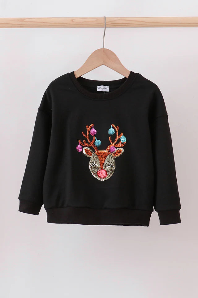 Mommy & Me Reindeer Sleeve Pullover