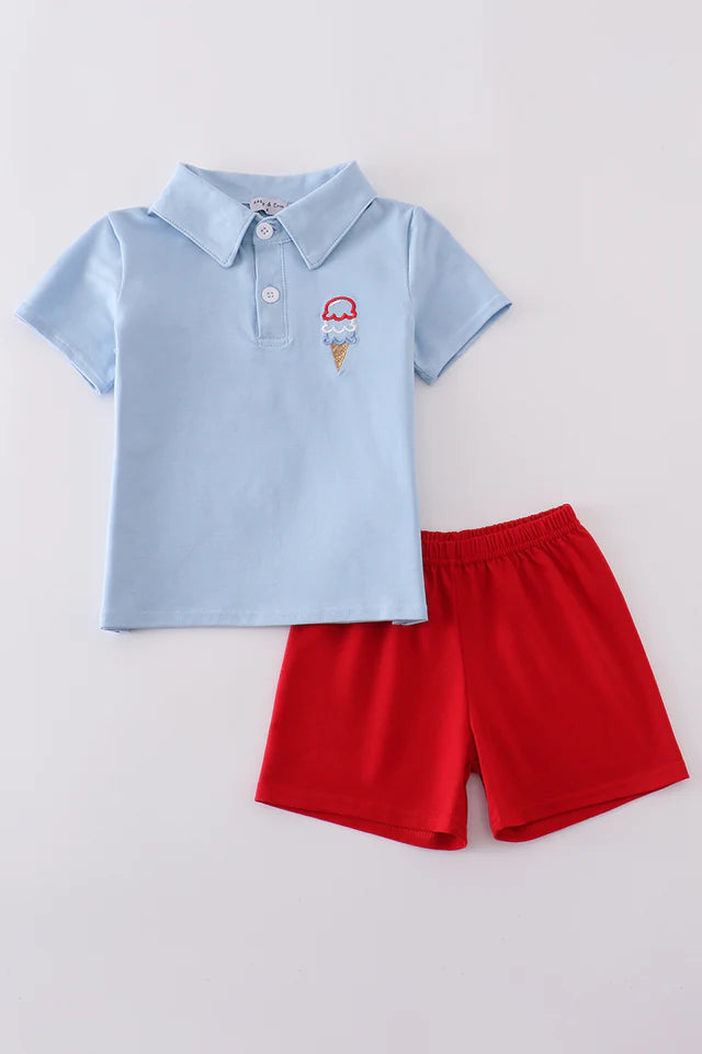 RWB Ice Cream Short Set