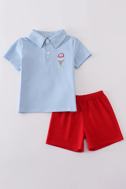 RWB Ice Cream Short Set