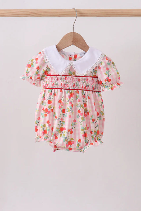 Strawberry Smocked Bubble