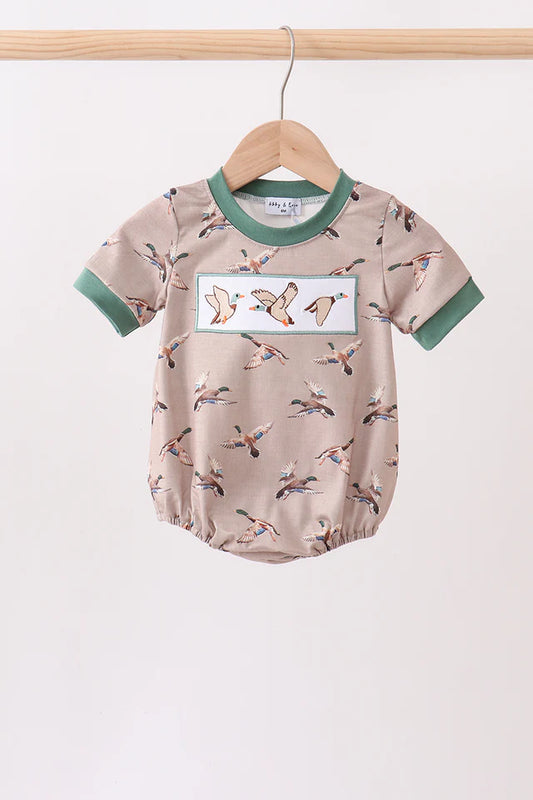 Green Mallard Duck Embroidered Bubble