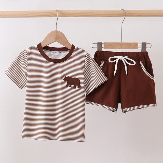 Brown Bear Short Set
