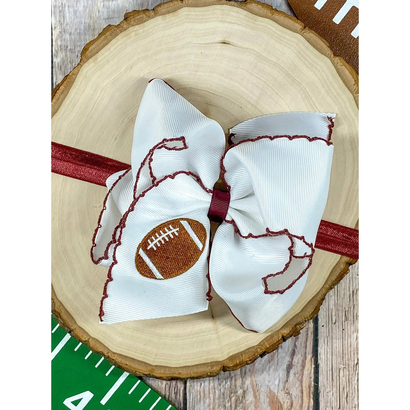 Embroidered Football Headband