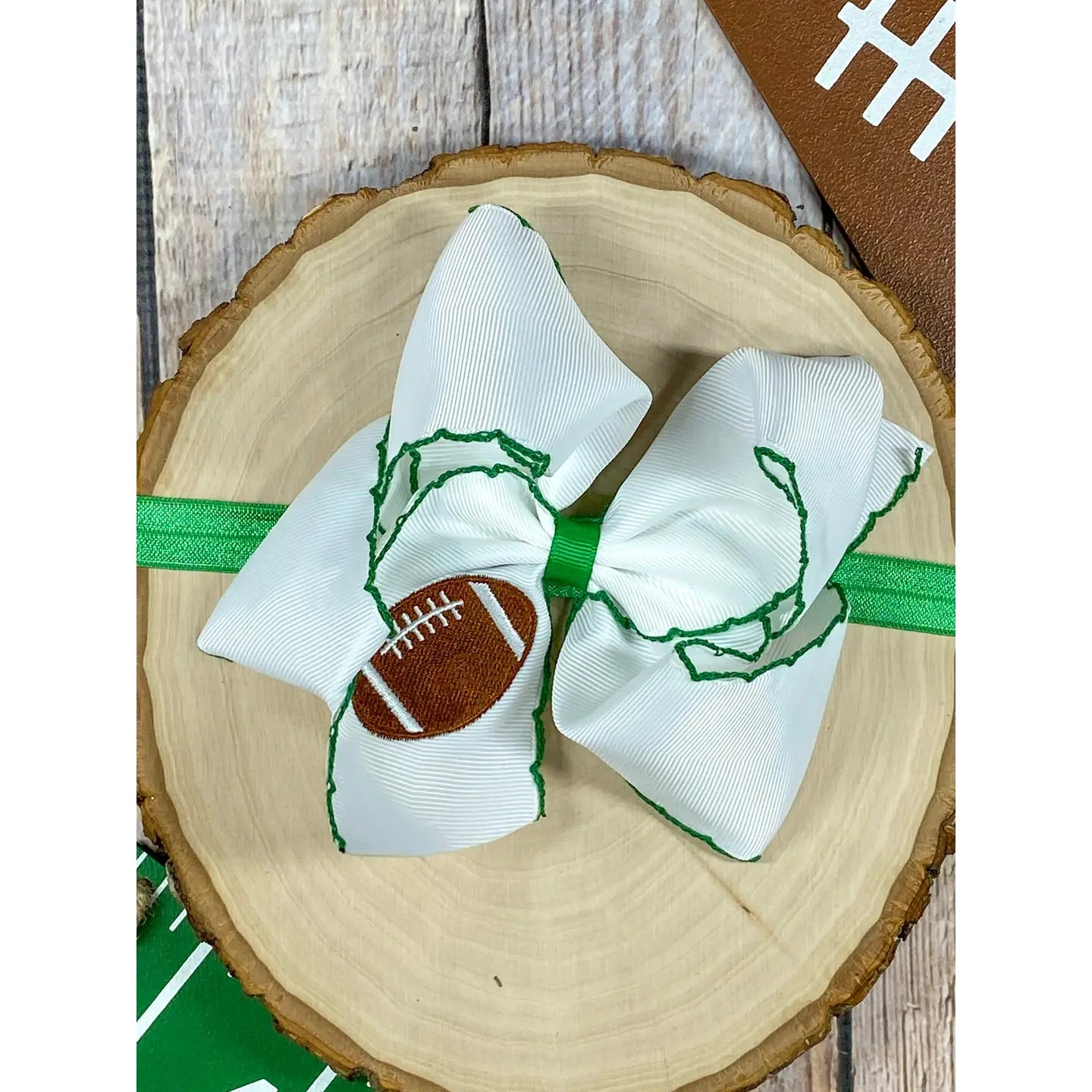 Embroidered Football Headband