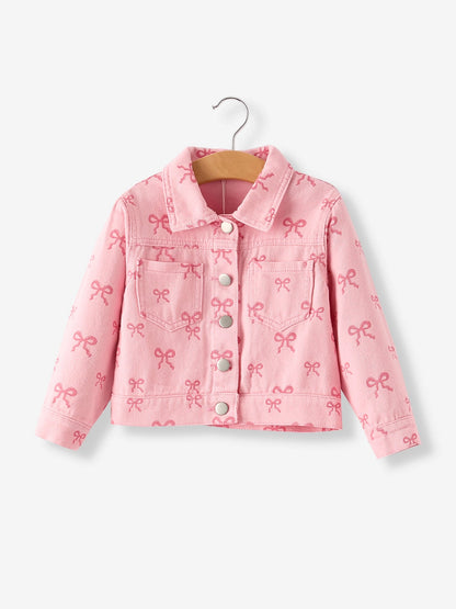 Pink Bow Denim Jacket