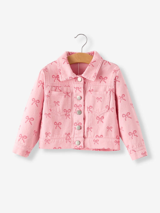 Pink Bow Denim Jacket