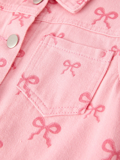 Pink Bow Denim Jacket