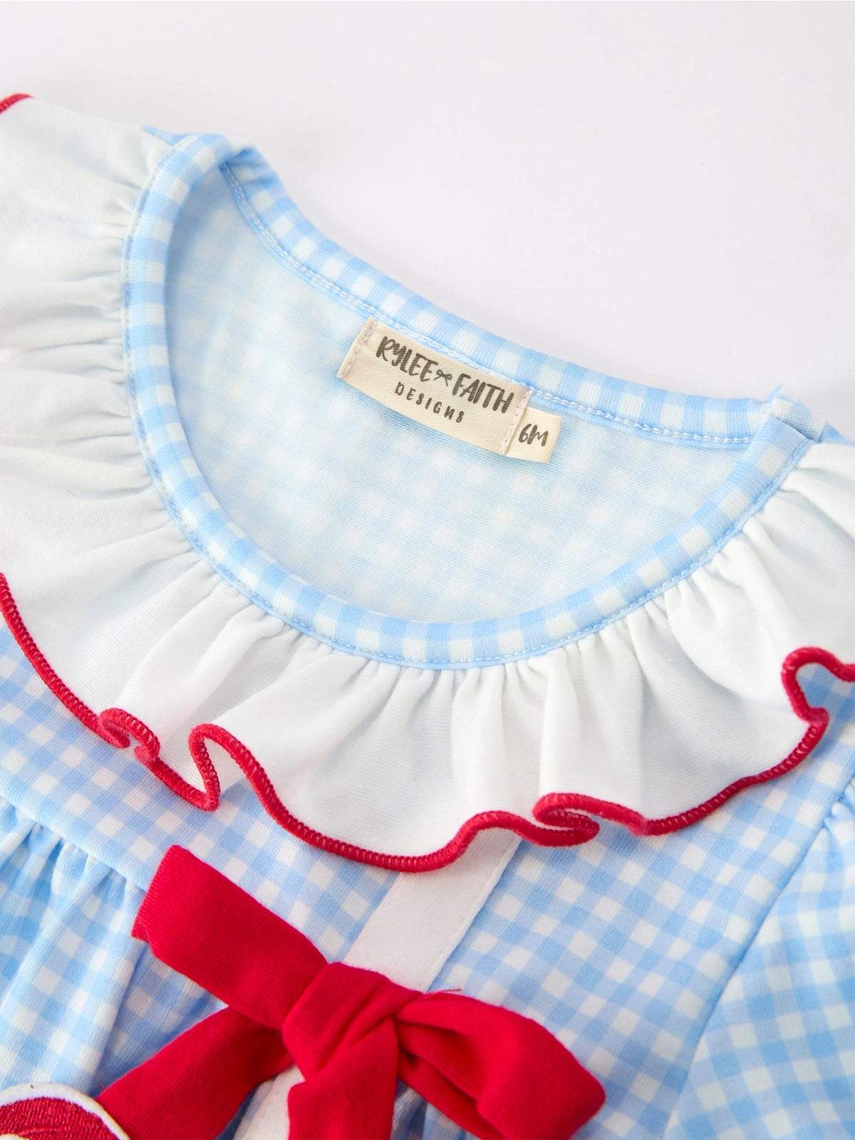 Santa Bow Plaid Girls Dress