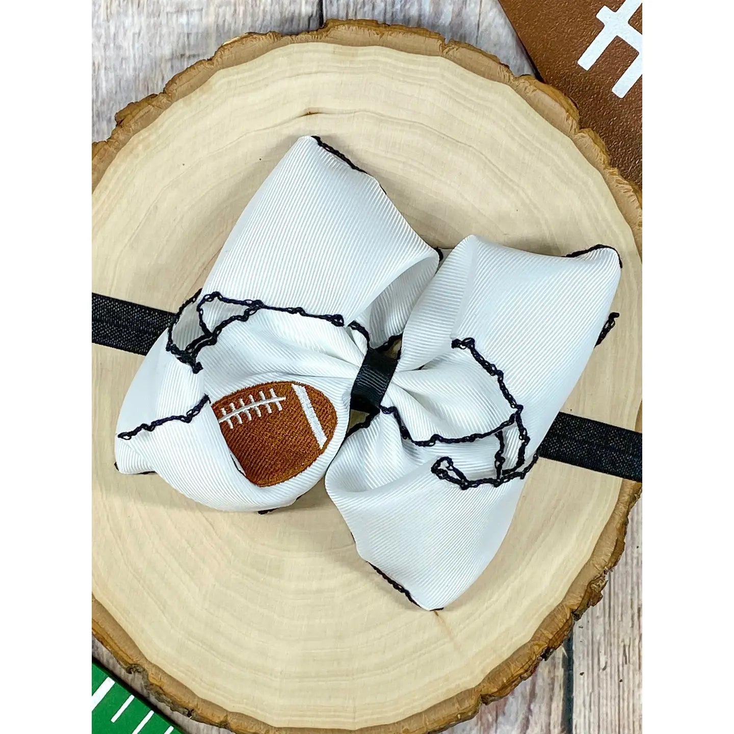 Embroidered Football Headband