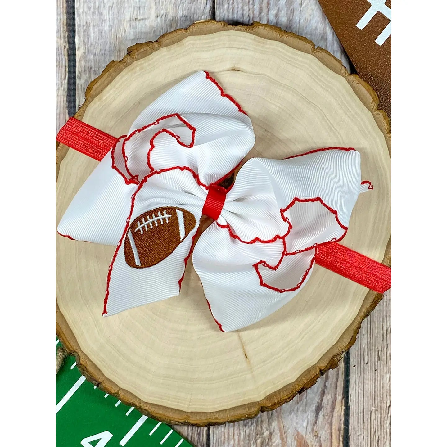 Embroidered Football Headband