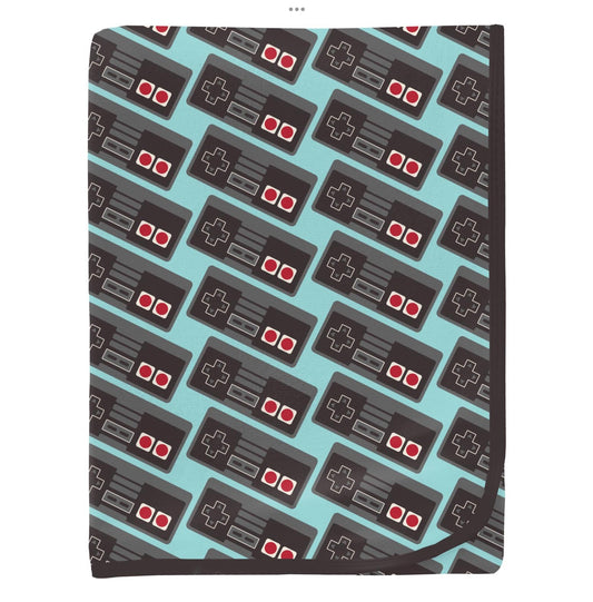 Kickee Pants Summer Sky Retro Game Controller Swaddling Blanket