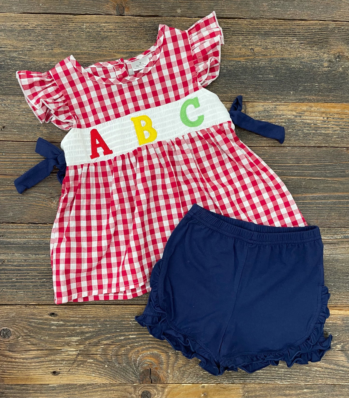 Smocked ABC Short Set