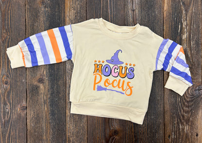 Purple & Orange Stripe Pocus Bubble/Tee