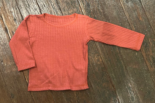 YogaBaby Rust Waffle Long Sleeve
