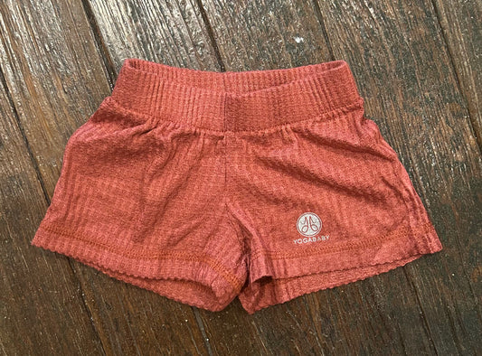 YogaBaby Rust Waffle Shorts