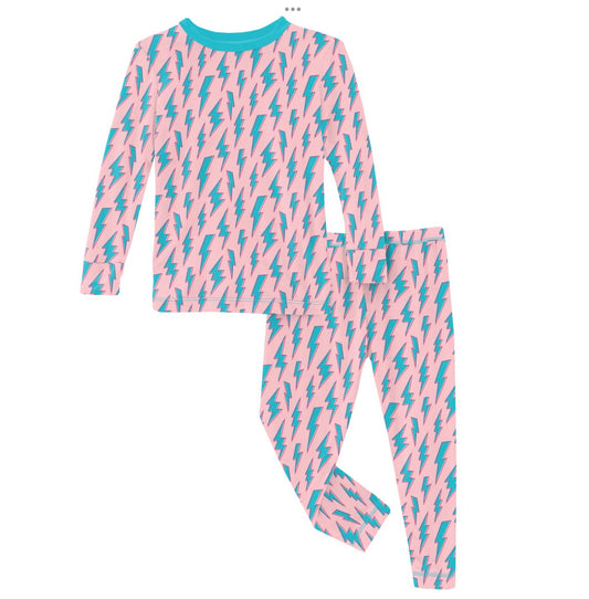 Kickee Pants Lotus Lightning Long Sleeve PJ Set