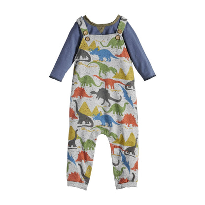 Mudpie Dino Overall Set