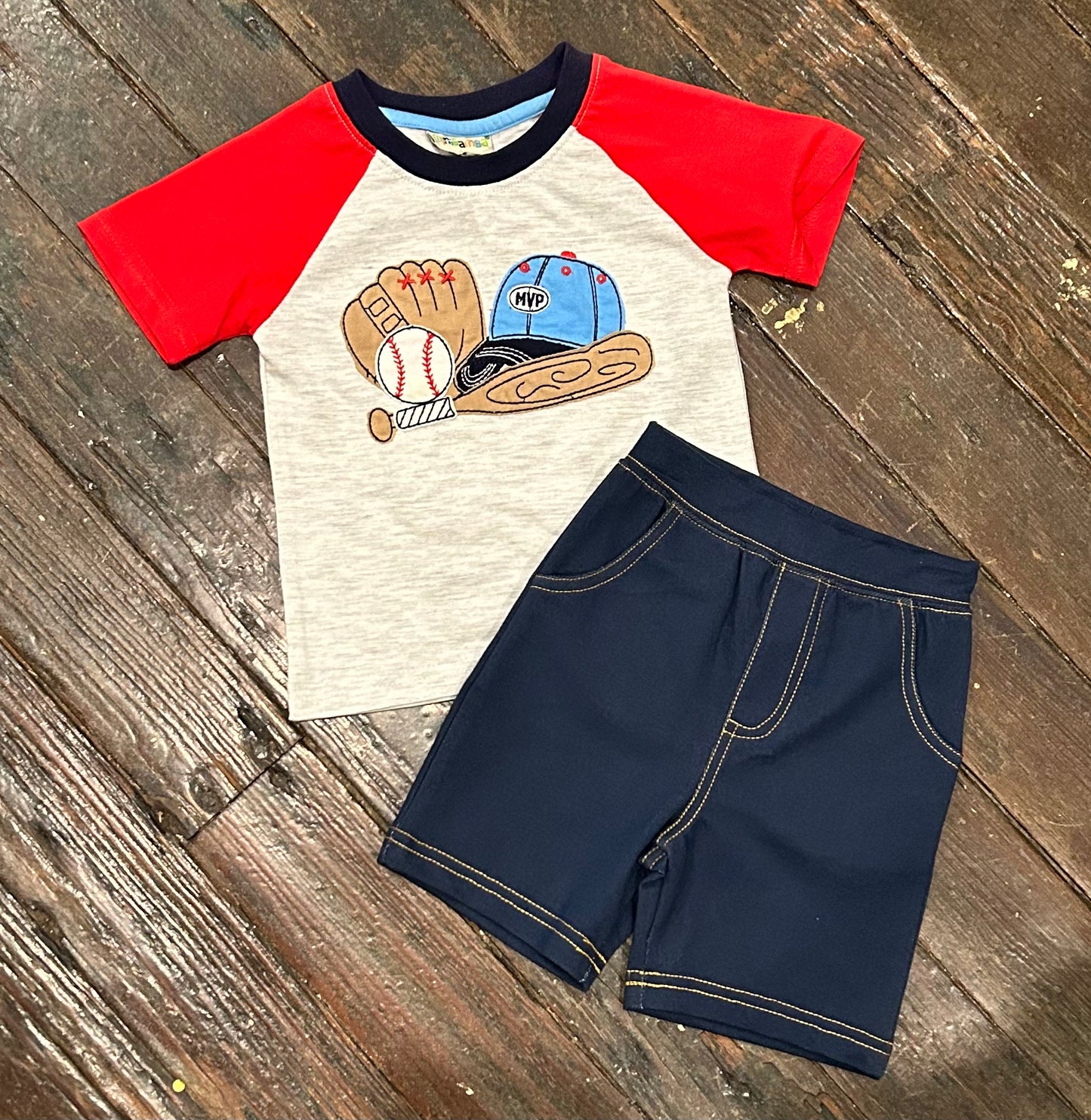 MiniBamba Baseball Short Set