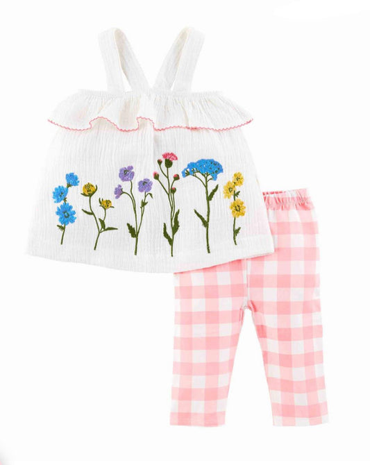 Mudpie Flower Emb Tunic & Leggings