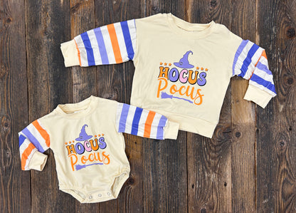 Purple & Orange Stripe Pocus Bubble/Tee