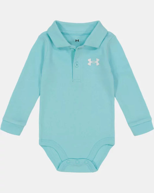 Under Armour Neo Turquoise LS Polo Onesie