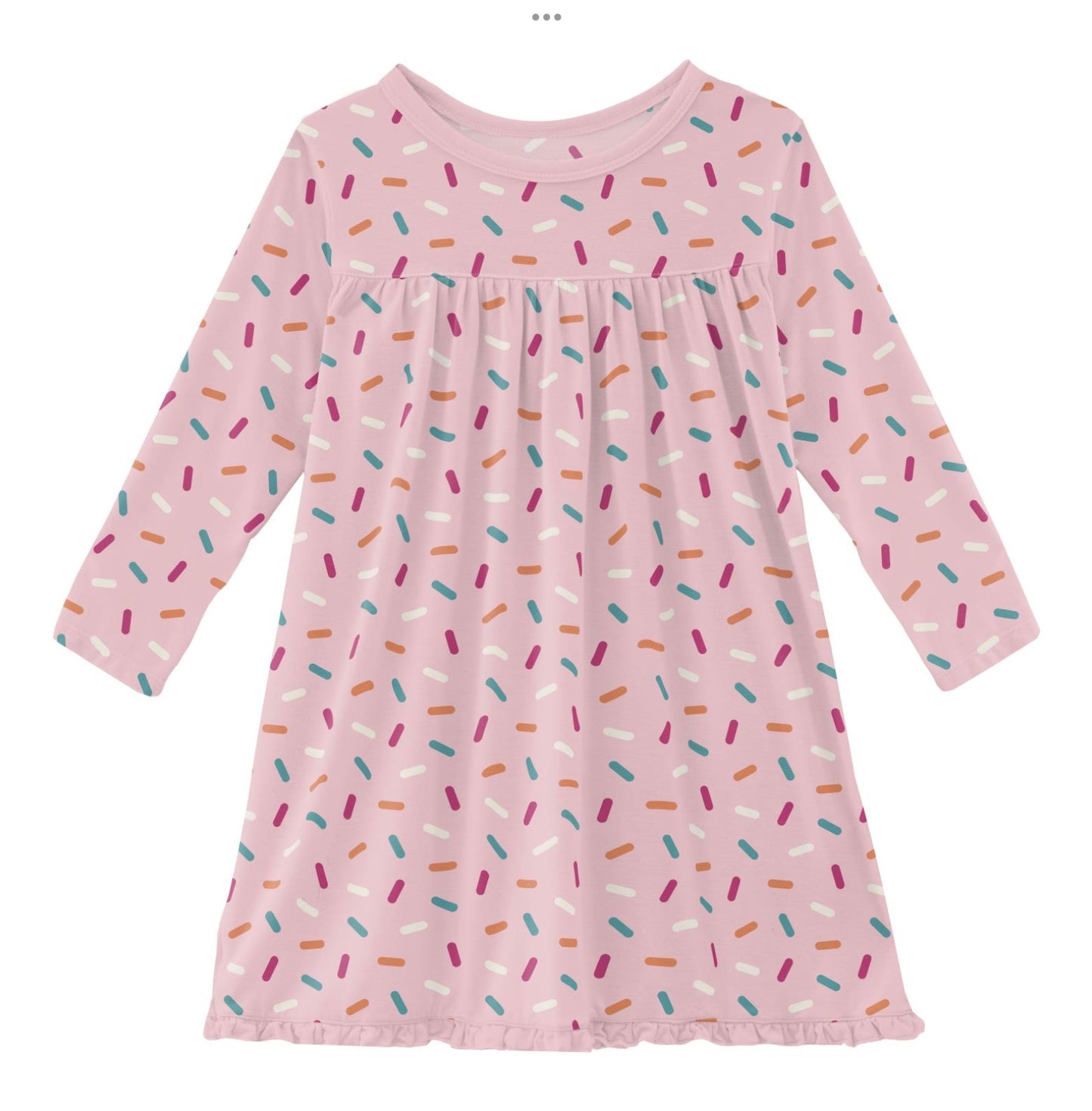 Kickee Pants Lotus Sprinkles Classic Long Sleeve Swing Dress