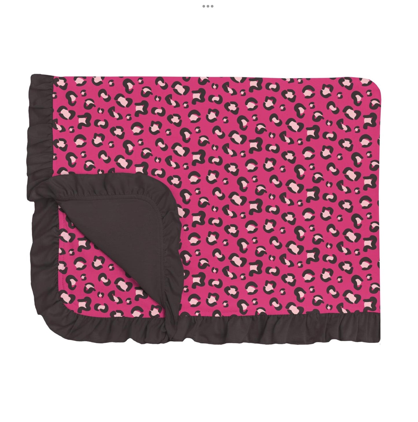 Kickee Pants Calypso Cheetah Ruffle Toddler Blanket