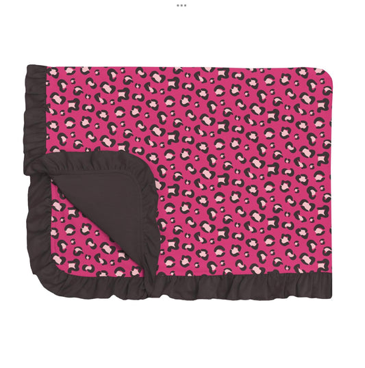 Kickee Pants Calypso Cheetah Ruffle Toddler Blanket