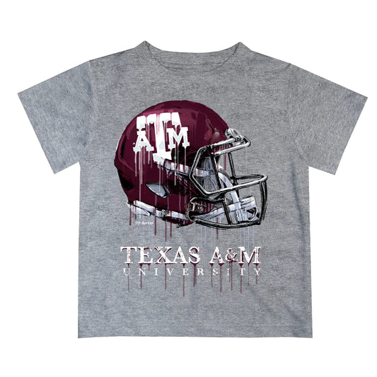 Texas A&M Dripping Football Helmet Tee