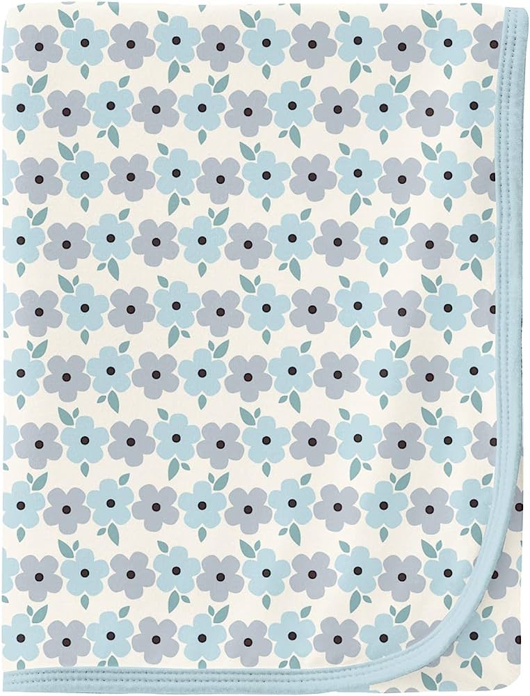 Kickee Natural Hydrangea Stroller Blanket