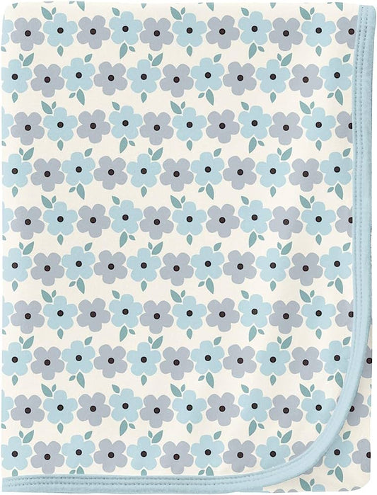 Kickee Natural Hydrangea Stroller Blanket