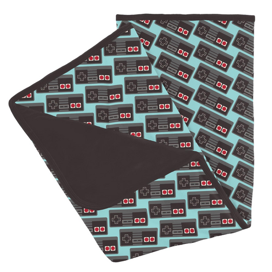 Kickee Pants Summer Sky Retro Game Controller Stroller Blanket