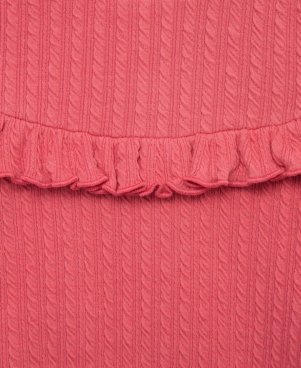 Little Me Berry Cable Knit Top & Pant Set
