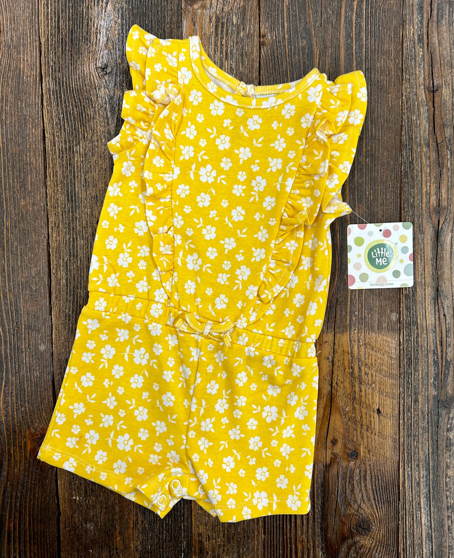 Little Me Yellow Floral Romper