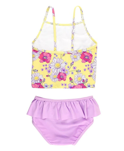 RuffleButts Daisy Delight Ruffle Tie Tankini