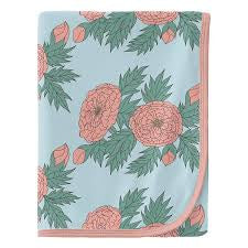 Kickee Pants Spring Sky Floral Stroller Blanket
