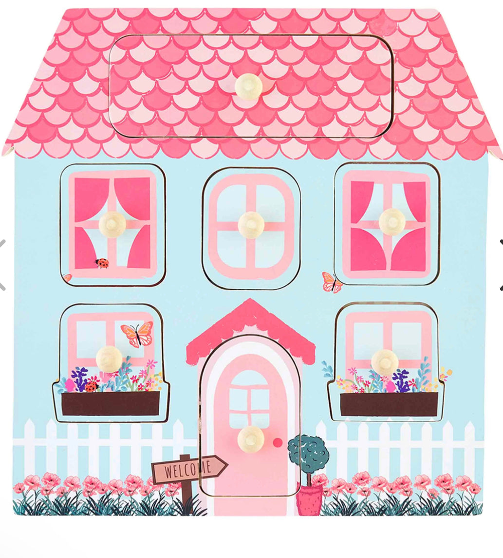 Mudpie Dollhouse Knob Wood Puzzle