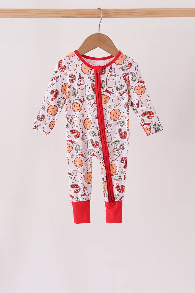 Red Milk Cookie Bamboo Romper