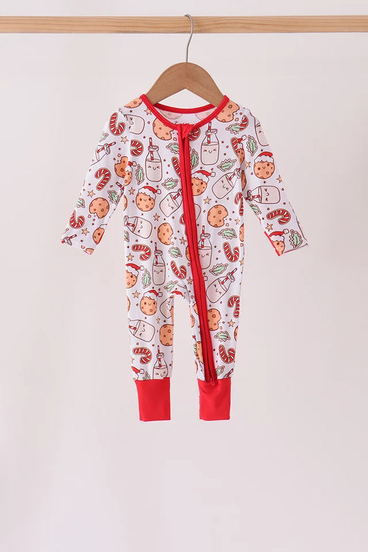 Red Milk Cookie Bamboo Romper