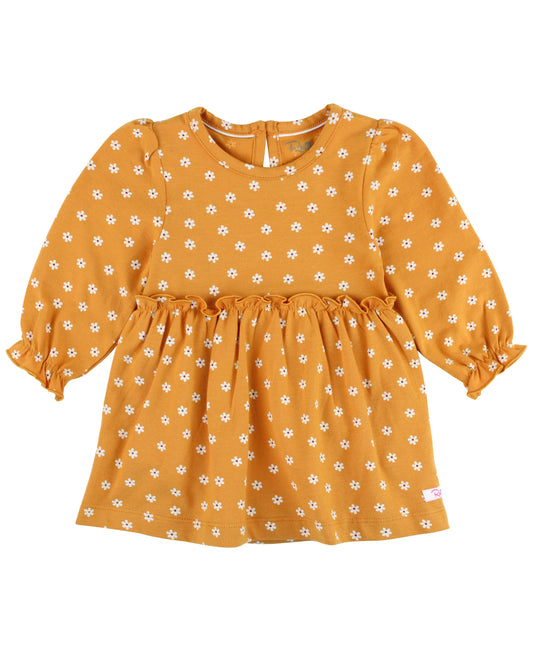 RuffleButts Honey Buds Knit Long Sleeve Skirted Romper