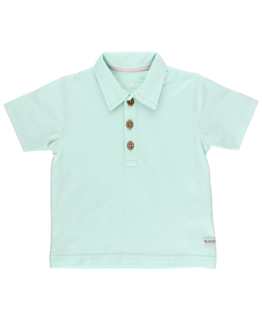RuggedButts Light Aqua Short Sleeve Polo