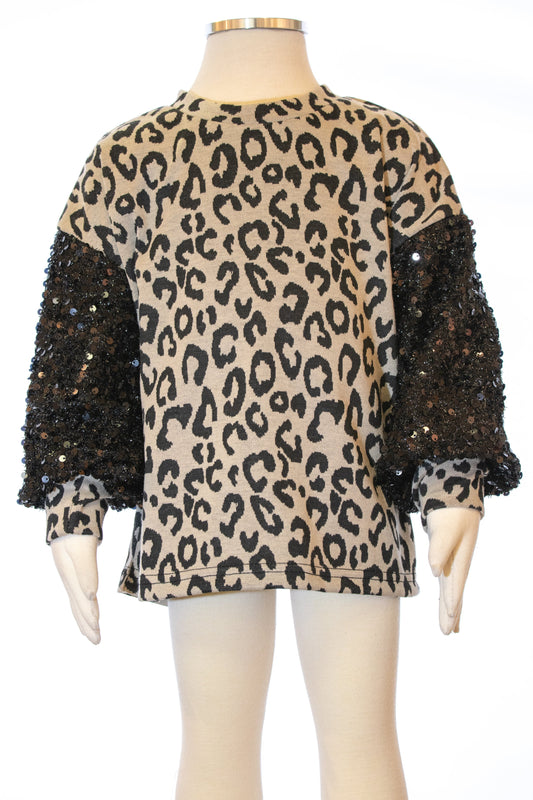 MLKids Sequin Sleeve Sweater