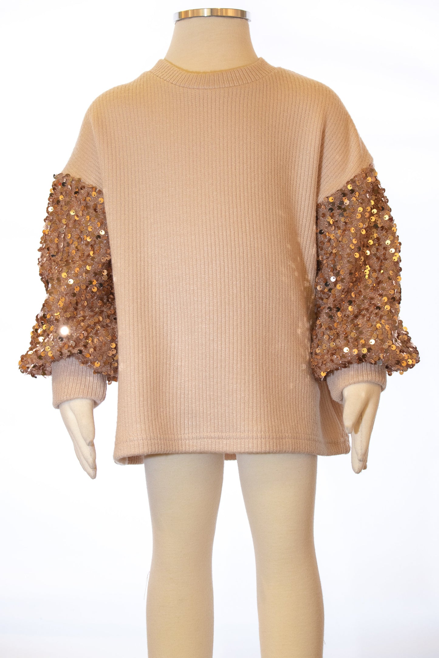 MLKids Sequin Sleeve Sweater