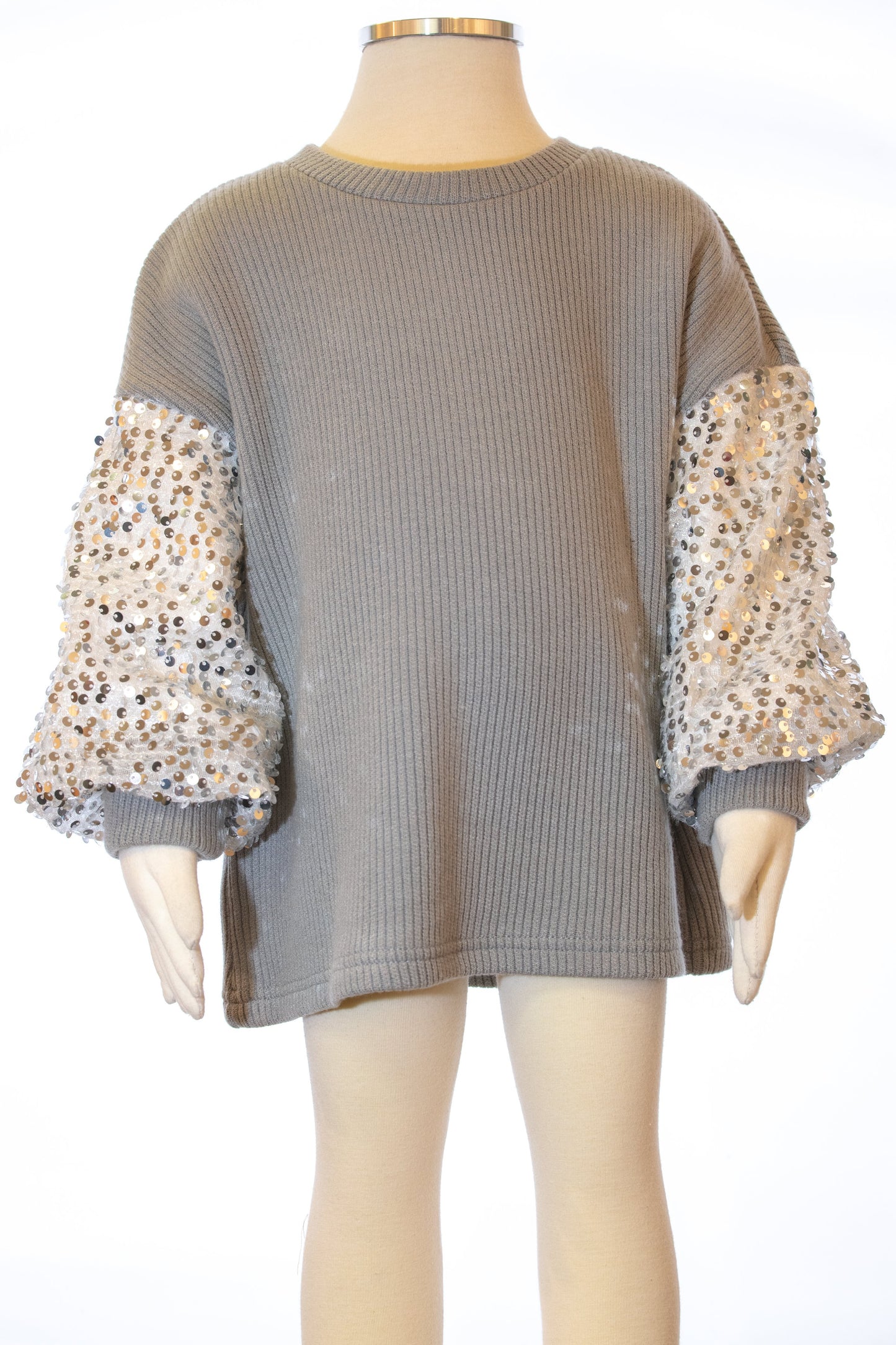 MLKids Sequin Sleeve Sweater